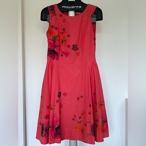 IVKO Coral Floral Midi Dress